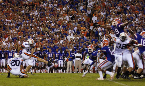 Wes Byrum beats Florida with a last-second kick-- TWICE!